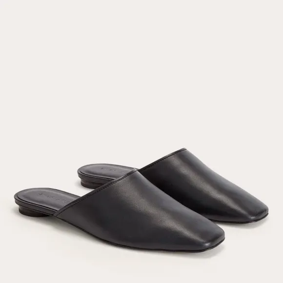 NEW Everlane Black Leather Day Mule in Size 8