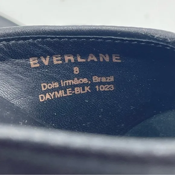 NEW Everlane Black Leather Day Mule in Size 8