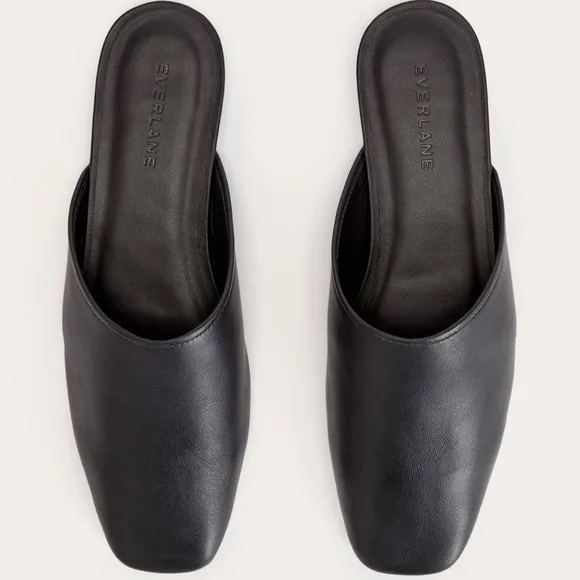 NEW Everlane Black Leather Day Mule in Size 8