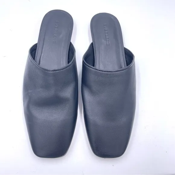 NEW Everlane Black Leather Day Mule in Size 8