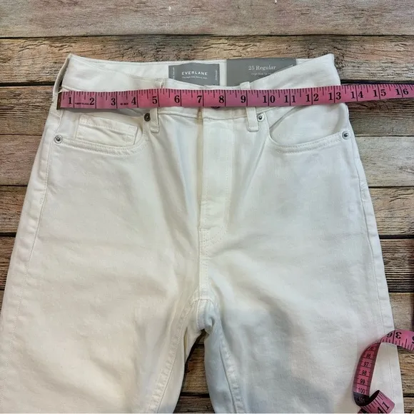NEW Everlane High-Rise Skinny White Jeans - Size 25 -