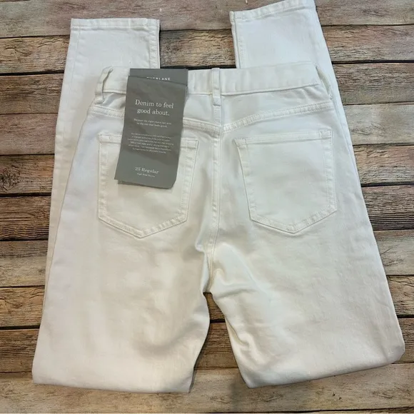 NEW Everlane High-Rise Skinny White Jeans - Size 25 -