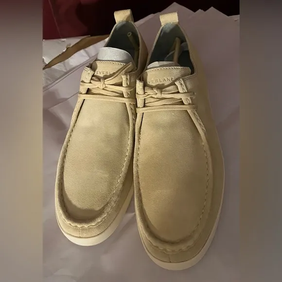 New Everlane Men's Desert Shoes Suede Leather Lace Up Low Top Loafers, Size 11