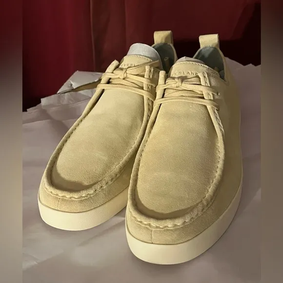 New Everlane Men's Desert Shoes Suede Leather Lace Up Low Top Loafers, Size 9.5