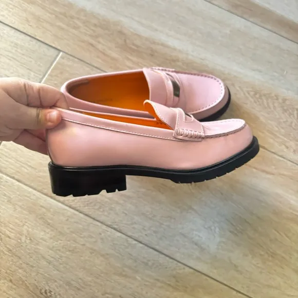 NEW Free People Liv penny loafers pink shoes