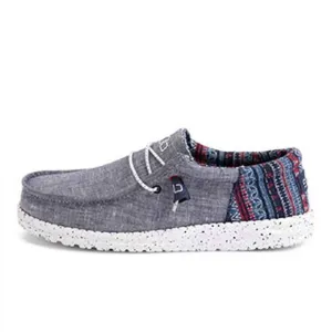 NEW HEY DUDE mens' wally funk shoes in jaquard tribe with aztec print