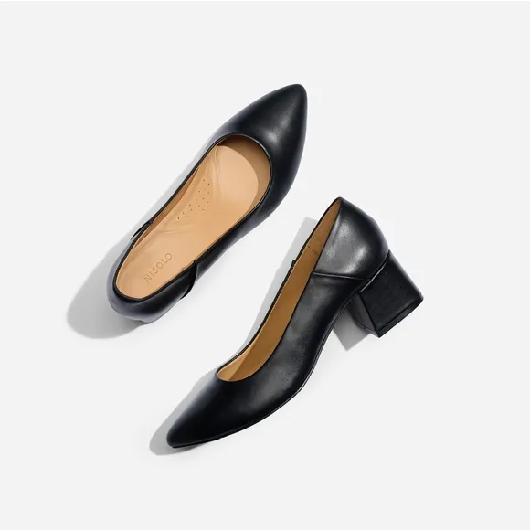 NEW IN BOX Nisolo Fiorela Go-To Mid Heel in Black, Size 8