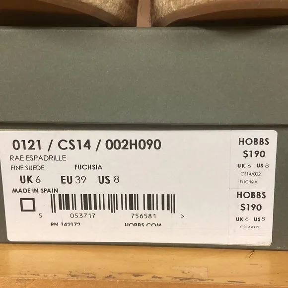 NEW IN THE BOX HOBBS OF LONDON WOMEN SHOES SIZE 8