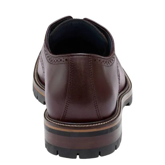 NEW JOHNSTON &amp; MURPHY men’s cody plain toe dress shoes in mahogany