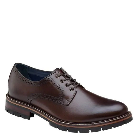 NEW JOHNSTON &amp; MURPHY men’s cody plain toe dress shoes in mahogany