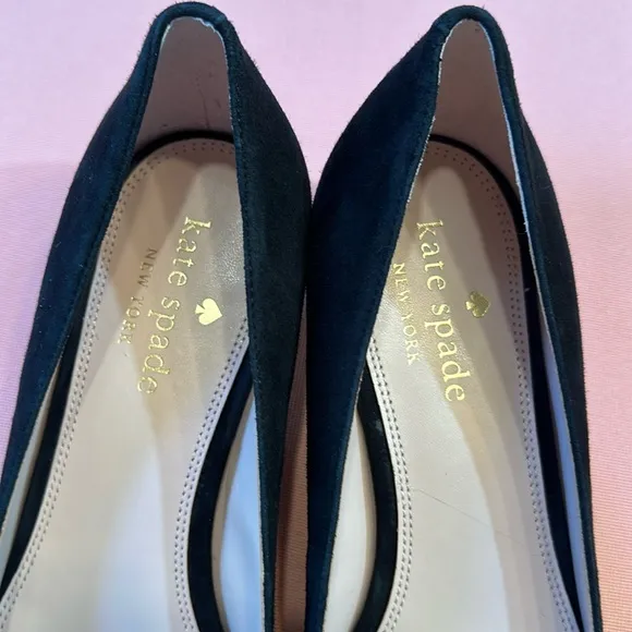 New Kate Spade Suede Shoes. Black. Size 8.