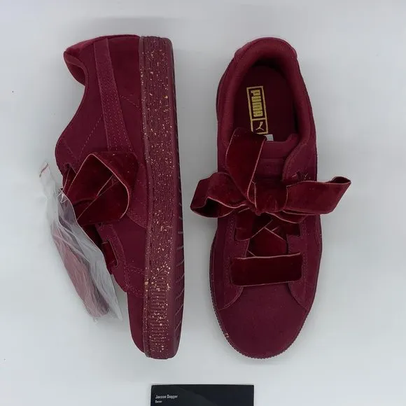NEW Kid's Puma Suede Maroon