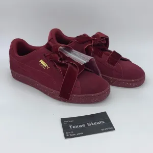 NEW Kid's Puma Suede Maroon