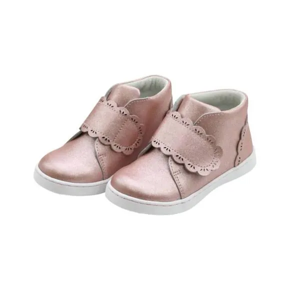 NEW L'AMOUR girl's colette sneakers in glitter pink