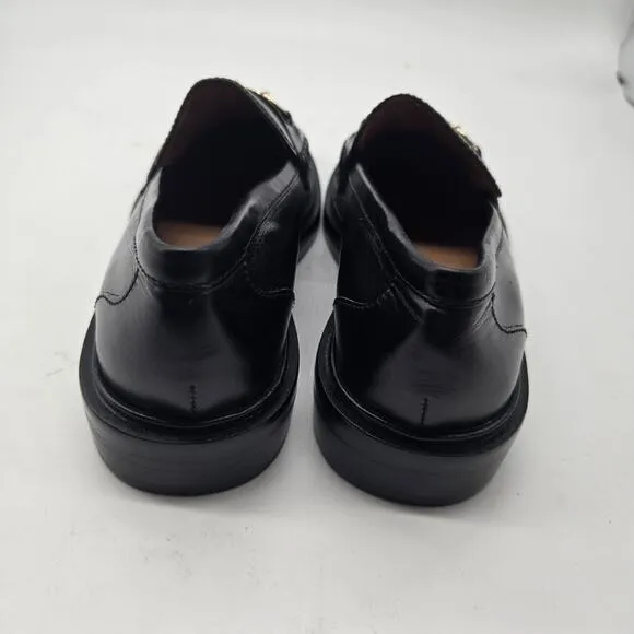New MADEWELL Size 7 The Vernon Bit Hardware Loafers shoes Leather Black NN868