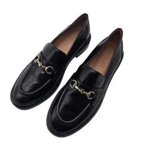 New MADEWELL Size 7 The Vernon Bit Hardware Loafers shoes Leather Black NN868
