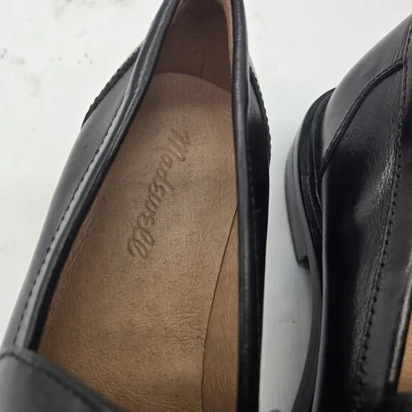 New MADEWELL Size 7 The Vernon Bit Hardware Loafers shoes Leather Black NN868