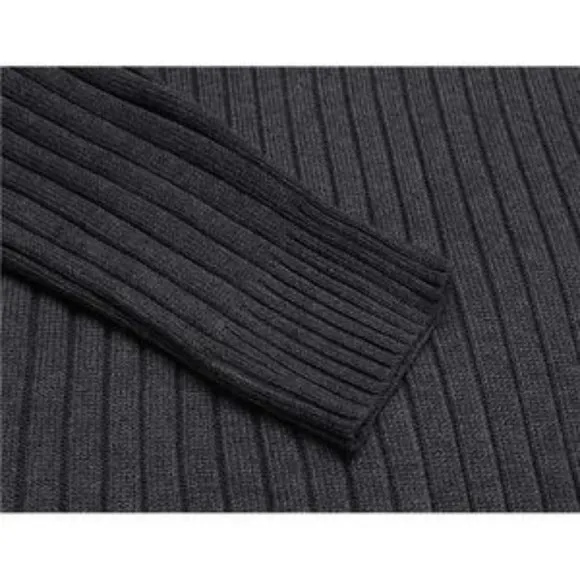New Men's Shawl Collar Sweaters Casual Grey Sweater