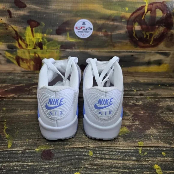 New Nike Air Max 90 G NRG Golf Shoes - White/Royal Pulse (HV9305-100) Size 6.5