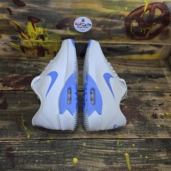 New Nike Air Max 90 G NRG Golf Shoes - White/Royal Pulse (HV9305-100) Size 6.5