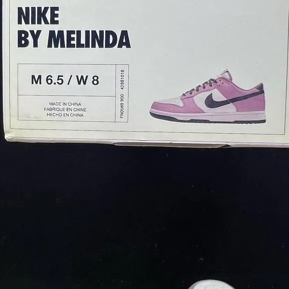 NEW Nike By You Dunk Low Pink White Black FJ2253-901 Women Size 8