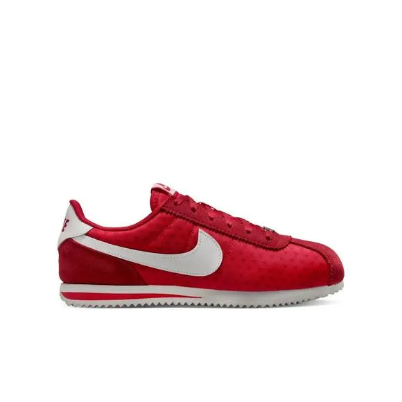 NEW NIKE kid's cortez hearts sneakers in lightt crimson/summit white-fire red