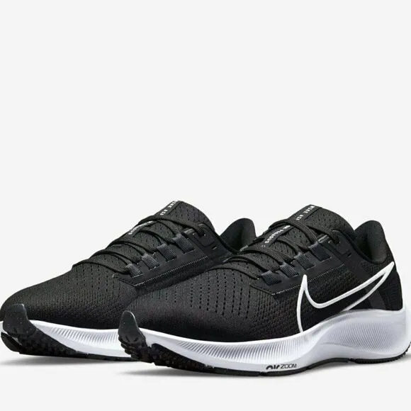 NEW Nike WMNS Air Zoom Pegasus 38 CW7358-002 Women Running Shoes Black/White 7