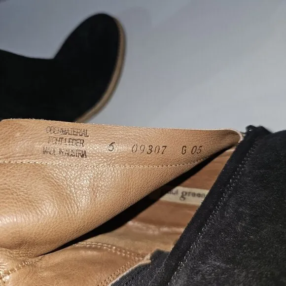 NEW Paul Green Sante Zip Ankle Bootie Western Black Suede UK Size 6