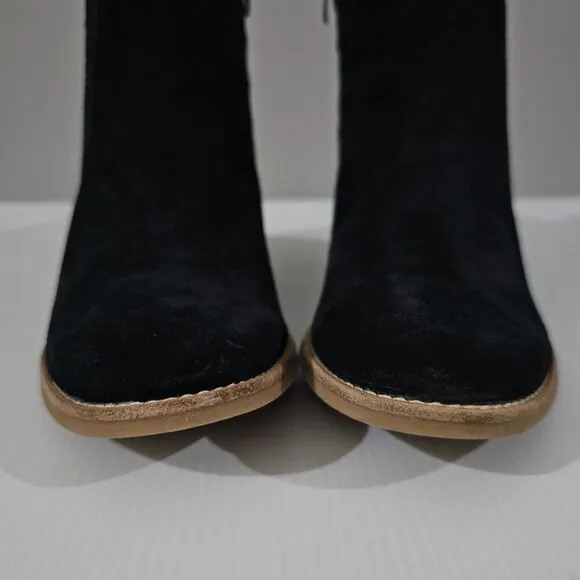 NEW Paul Green Sante Zip Ankle Bootie Western Black Suede UK Size 6