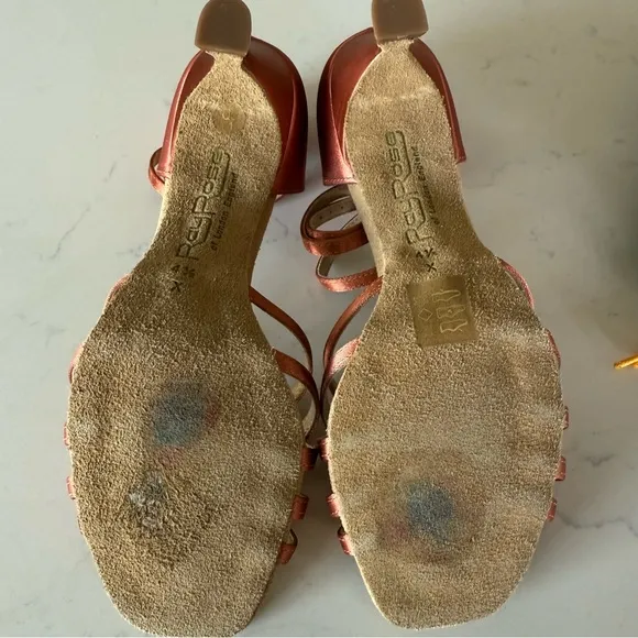 New Ray Rose Satin Dance Salsa Tango Shoes Size: 4 1/2 UK / 7 US