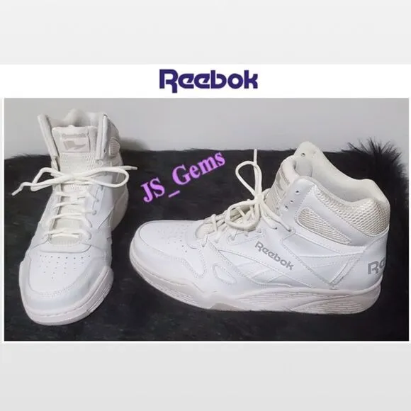 New Reebok Shoes Men White High Top BB4500 Active Athletic