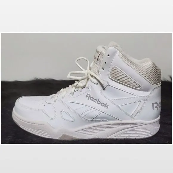 New Reebok Shoes Men White High Top BB4500 Active Athletic