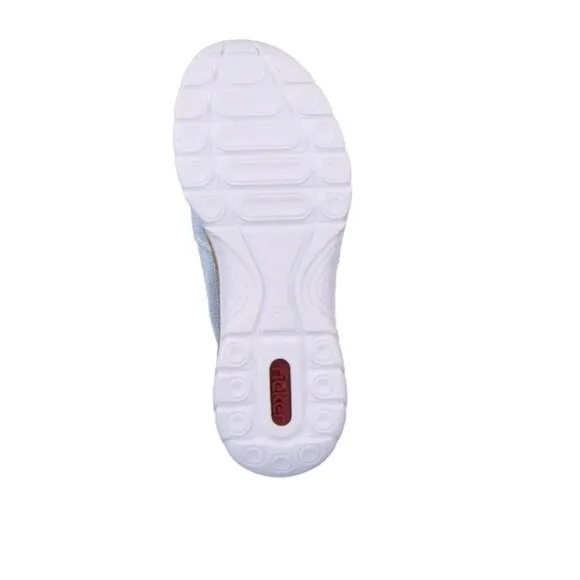 NEW RIEKER women Nikita Slip On Comfort Shoes Blue/White 253