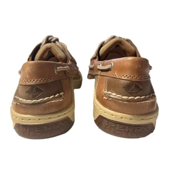 NEW!  Sperry Billfish 3-Eye Boat Shoes for Men - Dark Tan - 9