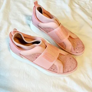 New UGG Nuetra Chunky Glitter Slip On Sneakers Pink Casual Shoes Sparkle Size 7
