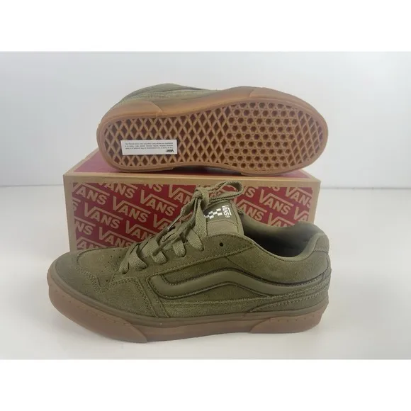 New Vans Caldrone Suede Women's Shoes Size 10 VN0A2Z4ACUQ Green