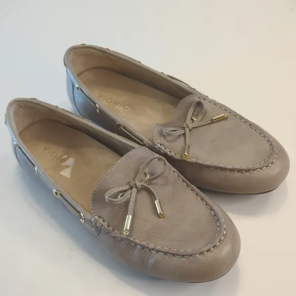 New Vionic Virginia Classic Slip-on Comfort Ortho Boat Moccasin Size 10 Nude