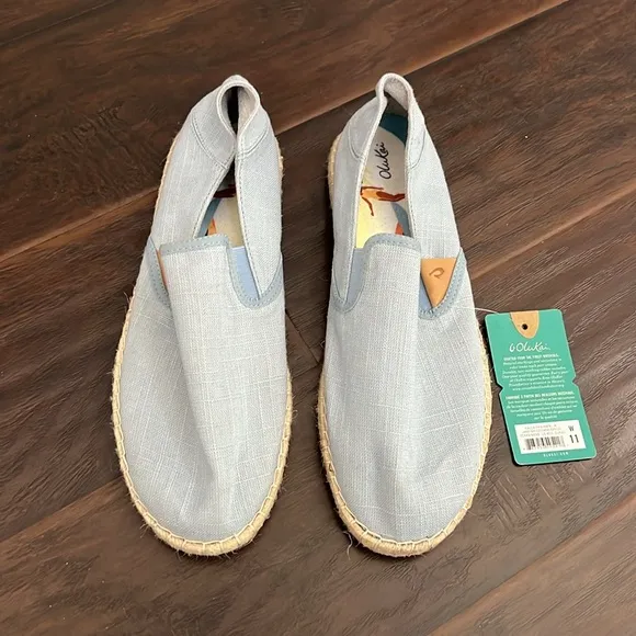 New without Box OlukaiKAULA PA'A KAPA - WLanai Breeze Loafers shoes size 11