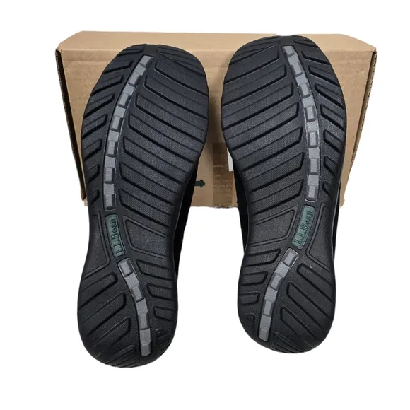 NIB L.L. Bean Comfort Black Mary Jane II Slide On Shoes 12M
