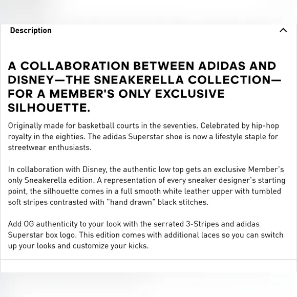 NIB Men's Adidas Disney Edition Sneakerella Superstars Sneakers Shoes Size 11
