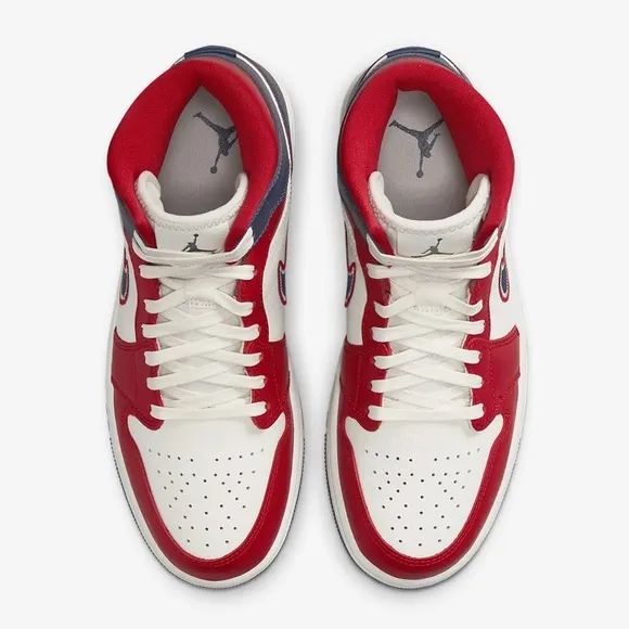 NIB Nike Air Jordan 1 USA mid SE Women size 8.5 / M7 . RETIRED!! Red white blue