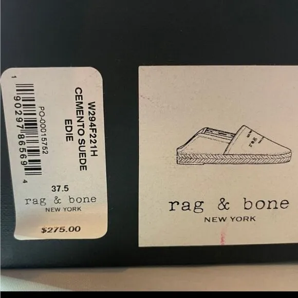 NIB Rag &amp; Bone Edie Cemento Suede