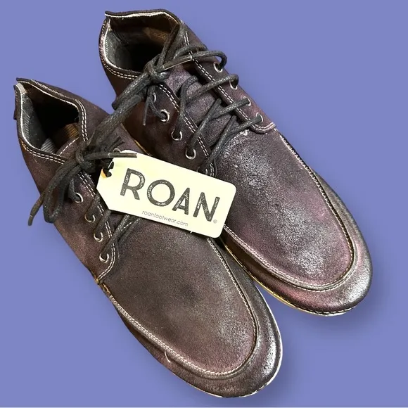 NIB ROAN by Bed Stü Tobias Chukka in Plum/Black oiled suede Leather 🥾🥾