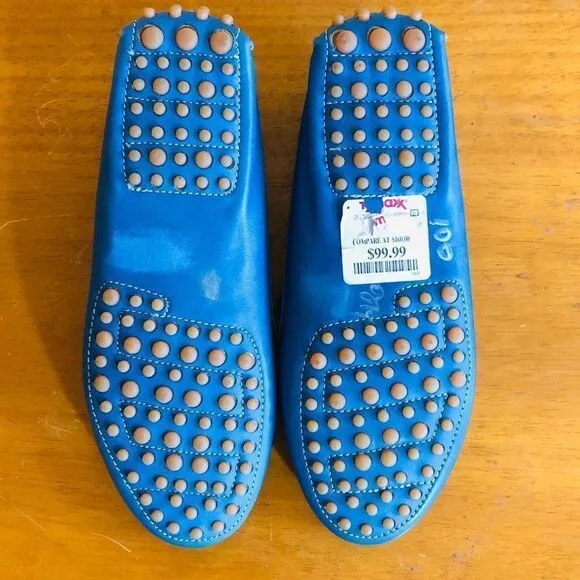 Niccolo Vaccari Loafers Leather Boat Shoes Blue