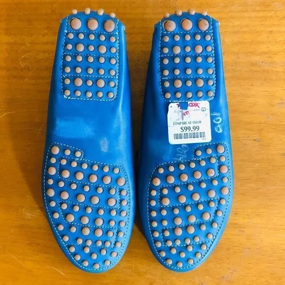 Niccolo Vaccari Loafers Leather Boat Shoes Blue