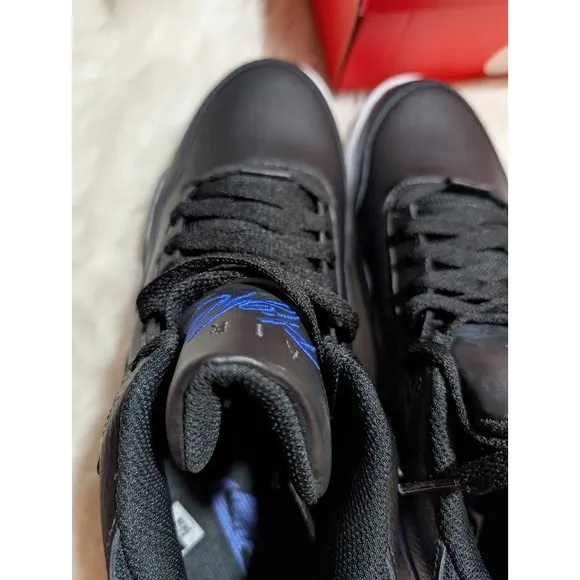 Nike Air Flight Mid Top Basketball Shoes Black Blue Sneakers Size 10 NIB
