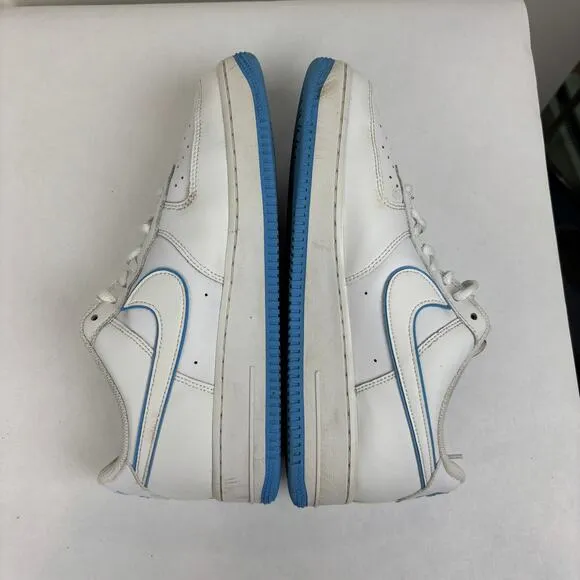 Nike Air Force 1 '07 Low White University Blue Sole Sneakers Shoes Men's 9.5