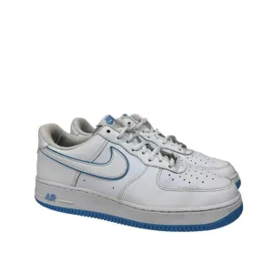 Nike Air Force 1 '07 Low White University Blue Sole Sneakers Shoes Men's 9.5