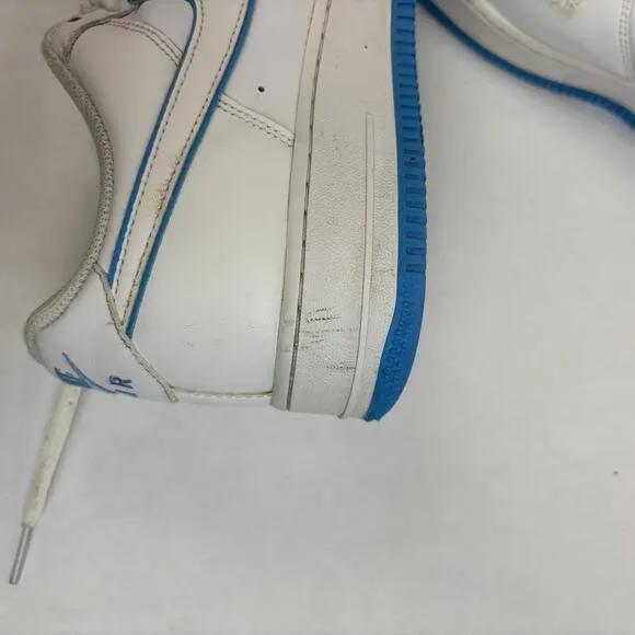 Nike Air Force 1 '07 Low White University Blue Sole Sneakers Shoes Men's 9.5