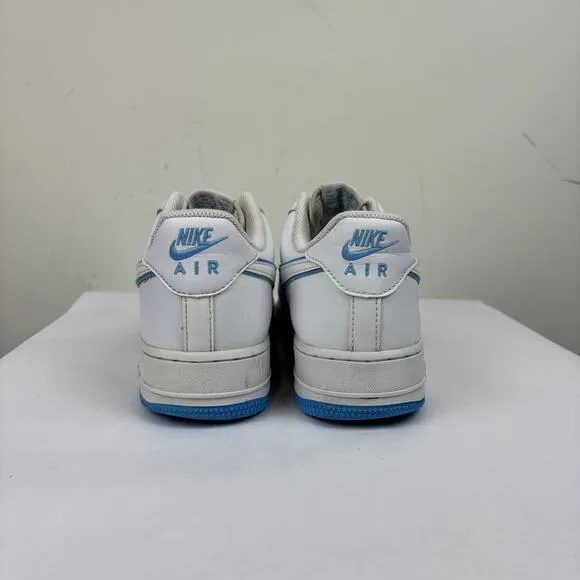 Nike Air Force 1 '07 Low White University Blue Sole Sneakers Shoes Men's 9.5